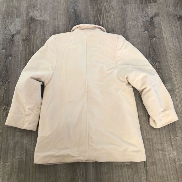 Vintage Juli de Roma Women's Button Front Cream Long Sleeve Coat Made In USA - Picture 5 of 7